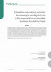 Research paper thumbnail of Os benefícios extrassalariais no âmbito da remuneração: um diagnóstico da  prática empresarial em um município  do interior do estado do Paraná