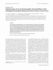 Research paper thumbnail of Optimization of novel polymorphic microsatellites in the endangered Sumatran rhinoceros (Dicerorhinus sumatrensis)