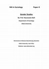 Research paper thumbnail of MA in Sociology Paper-X Gender Studies