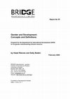 Research paper thumbnail of Gender and Development: Concepts and Definitions Prepared for the Department for International Development (DFID) for its gender mainstreaming intranet resource