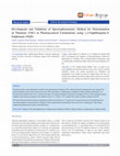 Research paper thumbnail of Development and Validation of Spectrophotometric Method for Determination of Thiamine (VB1) in Pharmaceutical Formulations using 1,2-Naphthoquine-4- Sulphonate (NQS)