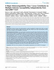 Research paper thumbnail of A Major Histocompatibility Class I Locus Contributes to Multiple Sclerosis Susceptibility Independently from HLA-DRB1*15:01