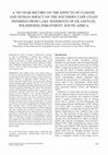 Research paper thumbnail of A 700-year history of climate change and human impact on the southern Cape coast inferred from lake sediments of Eilandvlei, Wilderness Embayment, South Africa