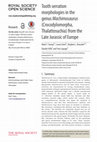 Research paper thumbnail of Tooth serration morphologies in the genus Machimosaurus (Crocodylomorpha, Thalattosuchia) from the Late Jurassic of Europe