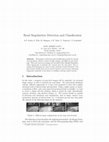 Research paper thumbnail of Road singularities detection and classification