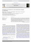 Research paper thumbnail of Development and evaluation of a risk-communication campaign on salmonellosis