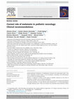 Research paper thumbnail of Current role of melatonin in pediatric neurology: Clinical recommendations