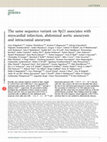 Research paper thumbnail of The same sequence variant on 9p21 associates with myocardial infarction, abdominal aortic aneurysm and intracranial aneurysm