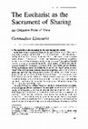 Research paper thumbnail of The Eucharist as the Sacrament of Sharing