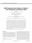 Research paper thumbnail of DNA polymerase chain reaction: A model of error frequencies and extension rates