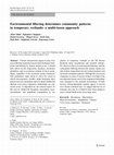 Research paper thumbnail of Environmental filtering determines community patterns in temporary wetlands: a multi-taxon approach