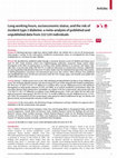 Research paper thumbnail of Long working hours, socioeconomic status, and the risk of incident type 2 diabetes: a meta-analysis of published and unpublished data from 222 120 individuals