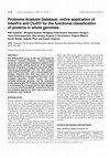 Research paper thumbnail of Proteome Analysis Database: online application of InterPro and CluSTr for the functional classification of proteins in whole genomes