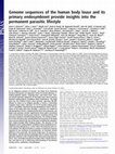 Research paper thumbnail of Genome sequences of the human body louse and its primary endosymbiont provide insights into the permanent parasitic lifestyle