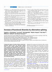 Research paper thumbnail of Increase of functional diversity by alternative splicing