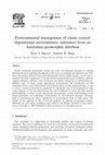 Research paper thumbnail of Environmental management of clastic coastal depositional environments: inferences from an Australian geomorphic database