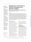 Research paper thumbnail of Applications of InterPro in Protein Annotation and Genome Analysis