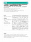 Research paper thumbnail of In vitro and in vivo models of Huntington's disease show alterations in the endocannabinoid system