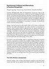 Research paper thumbnail of Critiques and alternatives to development: A feminist perspective