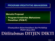 Research paper thumbnail of Program Kreativitas Mahasiswa (Menulis Proposal)  (PKM-P)