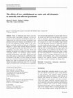 Research paper thumbnail of The effects of tree establishment on water and salt dynamics in naturally salt-affected grasslands