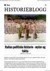 Research paper thumbnail of Italias politiske historie – myter og fakta