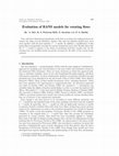 Research paper thumbnail of Evaluation of RANS models for rotating flows