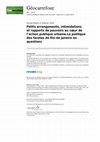 Research paper thumbnail of Petits arrangements, intimidations et rapports de pouvoir au coeur de l'action publique urbaine. La politique des favelas de Rio de Janeiro en questions