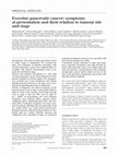 Research paper thumbnail of Exocrine pancreatic cancer: Symptoms at presentation and their relation to tumour site and stage