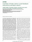 Research paper thumbnail of Australian climate–carbon cycle feedback reduced by soil black carbon