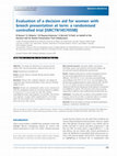 Research paper thumbnail of Evaluation of a decision aid for women with breech presentation at term: a randomised controlled trial [ISRCTN14570598]