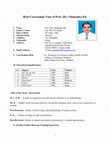 Research paper thumbnail of Curriculum Vitae of Prof.Dr.Mahendra Pal