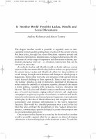 Research paper thumbnail of Is "another world" possible? Laclau, Mouffe and social movements