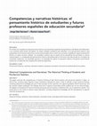 Research paper thumbnail of RES 52. Competencias y narrativas históricas: el pensamiento histórico de estudiantes y futuros profesores españoles de educación secundaria * Historical Competencies and Narratives: The Historical Thinking of Students and Pre-Service Teachers