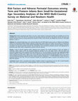 Research paper thumbnail of Risk Factors and Adverse Perinatal Outcomes among Term and Preterm Infants Born Small-for-Gestational-Age: Secondary Analyses of the WHO Multi-Country Survey on Maternal and Newborn Health