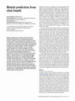 Research paper thumbnail of Height prediction from ulna length