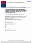 Research paper thumbnail of Testing a Model of Intercultural Willingness to Communicate Based on Ethnocentrism, Ambiguity Tolerance, and Sensation Seeking: The Role of Learning English in Iran