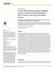 Research paper thumbnail of Ancient DNA Analysis Suggests Negligible Impact of the Wari Empire Expansion in Peru's Central Coast during the Middle Horizon