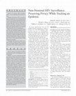 Research paper thumbnail of Non-nominal HIV surveillance: preserving privacy while tracking an epidemic