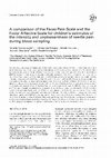 Research paper thumbnail of A comparison of the Faces Pain Scale and the Facial Affective Scale for children's estimates of the intensity and unpleasantness of needle pain during blood sampling