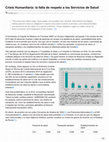 Research paper thumbnail of Crisis Humanitaria: la falta de respeto a los Servicios de Salud