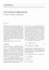 Research paper thumbnail of On the sensitivities of multiple eigenvalues