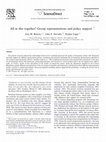 Research paper thumbnail of All in this together? Group representations and policy support