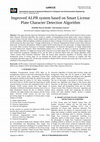 Research paper thumbnail of Improved ALPR system based on Smart License Plate Character Detection Algorithm