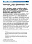 Research paper thumbnail of Decomposition in tropical forests: a pan���tropical study of the effects of litter type, litter placement and mesofaunal exclusion across a precipitation gradient