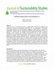 Research paper thumbnail of Operationalizing Sustainability