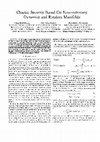 Research paper thumbnail of Chaotic security based on non-stationary dynamics and random manifolds