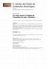 Research paper thumbnail of Le corps social à l’origine de l’invention du mot « émotion », La revue de l'Atelier du centre de recherches historique (CRH), 16 (June 2016), special issue on the intellectual history of emotions