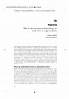 Research paper thumbnail of Ageing The lived experience of growing up and older in organizations