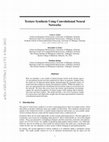 Research paper thumbnail of Texture synthesis and the controlled generation of natural stimuli using convolutional neural networks